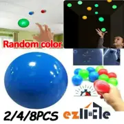 2/8PCS Stress FunToySticky Ceiling Balls Globbles Glow in The Dark Stress Relief