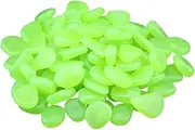 GANAZONO 100pcs Luminous Cobblestones Resin Garden Rocks Glow in The Dark Pebbles Non-toxic Non- Decorative Stones for Aquarium and Yard