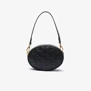 Maheki Oval Leather Shoulder Strap Purse