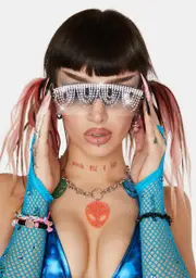 Lustrous Visions Rhinestone Sunglasses