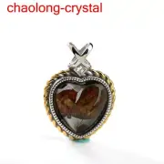 48.4Ct Pallasite Meteorite Pendant Brenham Meteorite Necklace --156