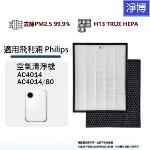 PHILIPS 飛利浦 AC4014 AC4014/80空氣清淨機濾網組HEPA+活性碳濾心