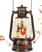 Christmas Snow Globes Snowman Lighted with Timer & Music Snow Globe Christmas De