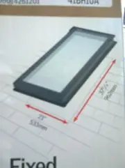 NEW: VELUX Deck-Mount Home FIXED SKYLIGHT WINDOW w/ Tempered Glass (21"x 38" )