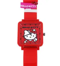 在飛比找Yahoo!奇摩拍賣優惠-【卡漫迷】 Hello Kitty 果凍 手錶 紅 ㊣版 日