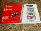 Disney 100 Year Anniversary Pyrex Glass Food Storage Bowl and Lid Set 8 Pieces