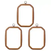 3 Pcs Resin Embroidery Hoop Adjustable Embroidery Frame for Needleworks