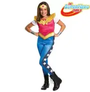 DC Super Hero Wonder Woman Costume Dlx Book Week 9-12y Youth Lasso Gloves Tiara