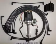 small cap CHRYSLER 1959-72 383 400 BLACK HEI Distributor +Coil +Spark Plug Wires
