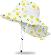 Toddler Baby Sun Hat Kids Summer UPF 50+ for Boys Girls 3-24 Months 1pc-lemon