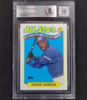 Andre Dawson signed 1989 Topps AS All-Star #391 card Beckett BGS BAS 10 auto