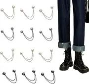[Apkpesterml] 12Pcs Multi-function Magnetic Clothing Clips, Magnetic Clothing Clips Hijab Magnets No-Snag Pinless Brooch Round Strong Magnetic Clothing Snap Clips Removable Magnetic Pins for Adjust Pants Length