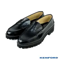 在飛比找momo購物網優惠-【KENFORD】日系鋸齒厚底便士樂福鞋 黑色(K205-B