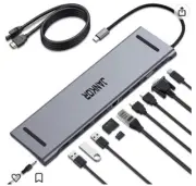 USB C Docking Station, JANKOR 11 in 1 Triple Display For MacBook, Dell, HP New
