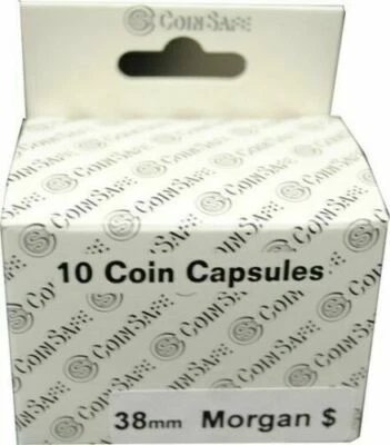 10 Pack Coins Safe Direct Fitting Coin Capsules Large Silver Dollar Size 38 MM