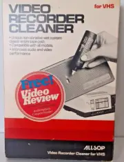 Vintage Allsop Video Recorder Cleaner for VHS Genuine For USA VCR Players NOS