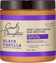 Carol's Daughter Black Vanilla Hair Smoothie for Curly, Wavy or Natural Hair, Shea Butter Hair Mask For Dry and Dull Hair, 8 Oz
