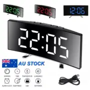 Large Led Digital Clock Bedside Table Alarm Clock Temperature Time Display Deco