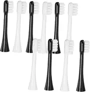 Healvian Toothbrush Replacement Parts 10pcs Electric Toothbrush Heads Soft Bristles Compatible Various Brands for Daily Cleaning