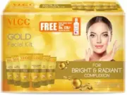 VLCC Gold Facial Kit 300gm + FREE Rose Water Toner 100ml | (6 x 66.67 ml)