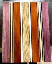13 PIECE PURPLEHEART PADAUK WALNUT CHERRY ZEBRAWOOD MAPLE CUTTING BOARD KIT WOOD