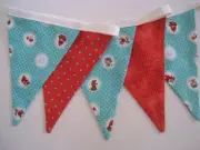 Bunting/flags Fabric Red Riding Hood Present Gift Party Shower nursery girl
