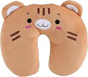 LeoLeoyy U Animal Pillow,Animal Travel Neck PP Cotton Pillow Soft U Shaped Car Head Rest Toy Cushion for Neck,Chin Support Pillow(Tiger)