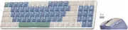 Redragon BS8772 Wireless Keyboard and Mouse Combo,78 Keys 2.4Ghz Wireless Low-Profile Mechanical Keyboard w/2400 DPI Mouse,Lollipop Blue