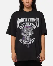 [MITCHELL & NESS] Mitchell & Ness X Wwe The Undertaker T-shirt Overdyed Black - Size M M Overdyed Black