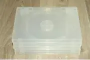 Bulk 5 Pack New Quality Clear Double CD/DVD/ Std Size 14mm Each Case Holds 2DVDs