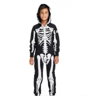 TIPSY ELVES ONE PIECE ZIP UP MASK SKELETON JUMPSUIT Youth Size XL NEW!!