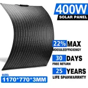 300W 400W Flexibel Solar Panel 12V Mono Caravan Camping Power Charging Battery