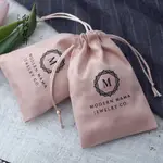 客製化 飾品袋 收納袋 禮品袋 LOGO訂製粉色絲絨絨布高級首飾袋 飾品袋 喜糖袋 化妝品袋