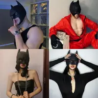 在飛比找樂天市場購物網優惠-蝙蝠俠 Batman面具 頭套面罩cosplay萬聖節抖音直