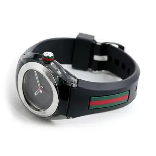 GUCCI YA137301 古馳 手錶 36mm 黑色面盤 黑色橡膠錶帶 女錶 男錶
