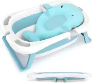 Baby Bath Tub, Baby Bathtub with Water Temperature Sensor for Newborn, Timkos...