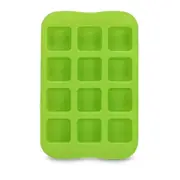 5 PCS Silicone Chocolate Mold Tray Creative Geometry Shaped Ice Cube Cake decoration Mold, Shape:Square(Green)