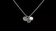 Prehnite Chalcedony and Labradorite Silver Necklace