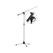 Single Microphone Floor Stand with 82cm Floating Boom & Height Adjustable