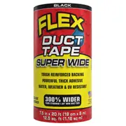 Flex Super Wide Duct Tape Black 19cm x 6m- Strong, Heavy Duty, Multi-Surface