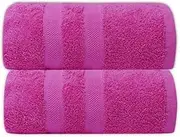 manucci EXTRA LARGE JUMBO BATH SHEETS 90 X 150CM 500GSM 100% EGYPTIAN COTTON TOWEL (pink, 2)