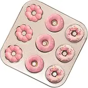 Donut Pan for Baking | Nonstick Carbon Steel Bakeware Tray Kitchen Doughnut Mold | Heat Resistant Cake Muffin Maker for Oven, Airfryer, Bakery