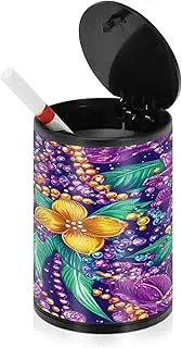 Outdoor Ashtrays For Cigarettes Patio Mardi Gras Carnival Purple Gold Green Mini Trash Can Small Ash Tray Car Cup Holder Patio Kitchen Office
