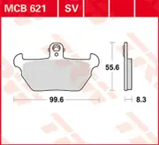 TRW Lucas Sintered lining MCB621SV
