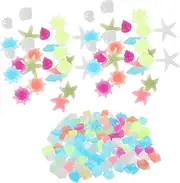 200Pcs Glow Dark Aquarium Stones Delicate Gravel for Fish Tanks Versatile Decorative Pebbles for Landscaping Flowerpots Easy to Clean Maintain