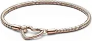 Pandora Women's Bracelet with Rose Gold Heart Clasp