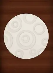 White Transitional Bubbles Rings Area Rug Circles DV5