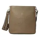 Prada Vitello Phenix Bucket Bag Grey Leather Stripe Strap New