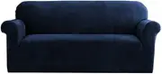 Artiss Sofa Cover, 3 Seater Couch Lounge Covers Stretch Armchair Slipcover Couches Protector Home Living Room Furniture, Soft Velvet Highly Stretchable Anti-Slip Machine Washable Sapphire
