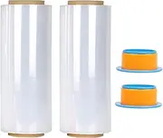 ROSEUP Clear Stretch Wrap Industrial Strength - Clear Plastic Cling, Stretch Film Rolls for Packaging Moving Packing Pallets-80 Gauge Thick 12" x 1000 Ft 2 Pack